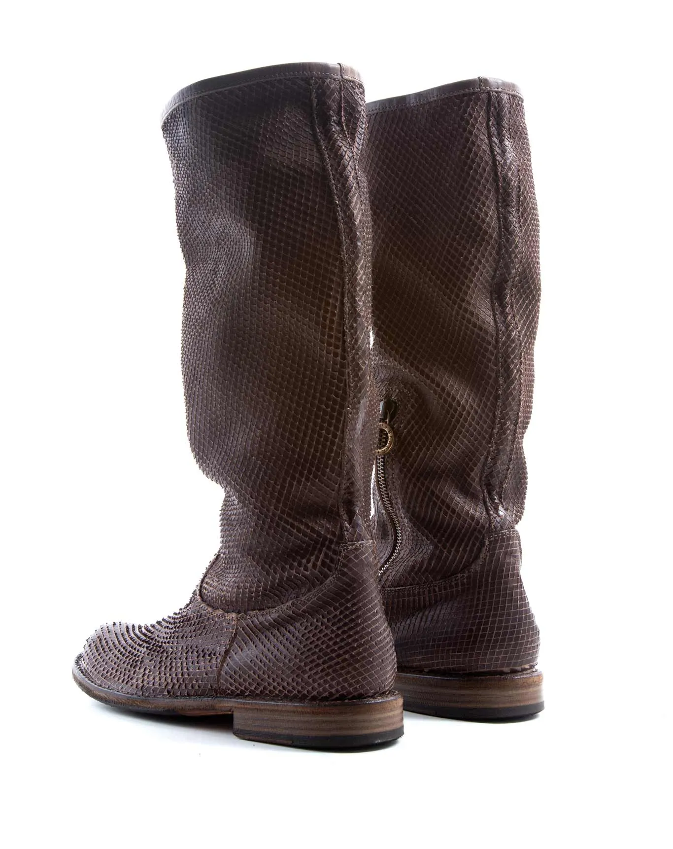 FEVO Brown Leather Tall Boots sold by Fiorentini + Baker product image thumbnail 3