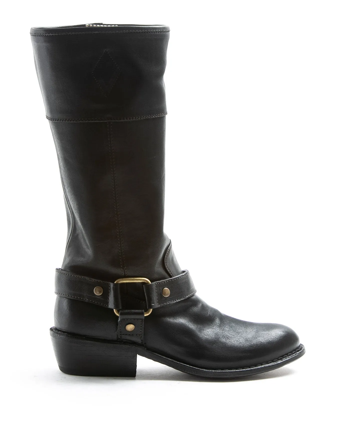 RIZ Black Leather Tall Boots sold by Fiorentini + Baker