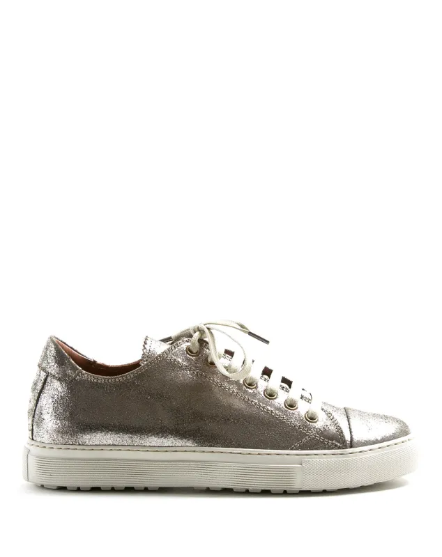 BEXY Gunmetal Leather Sneakers made by Fiorentini + Baker