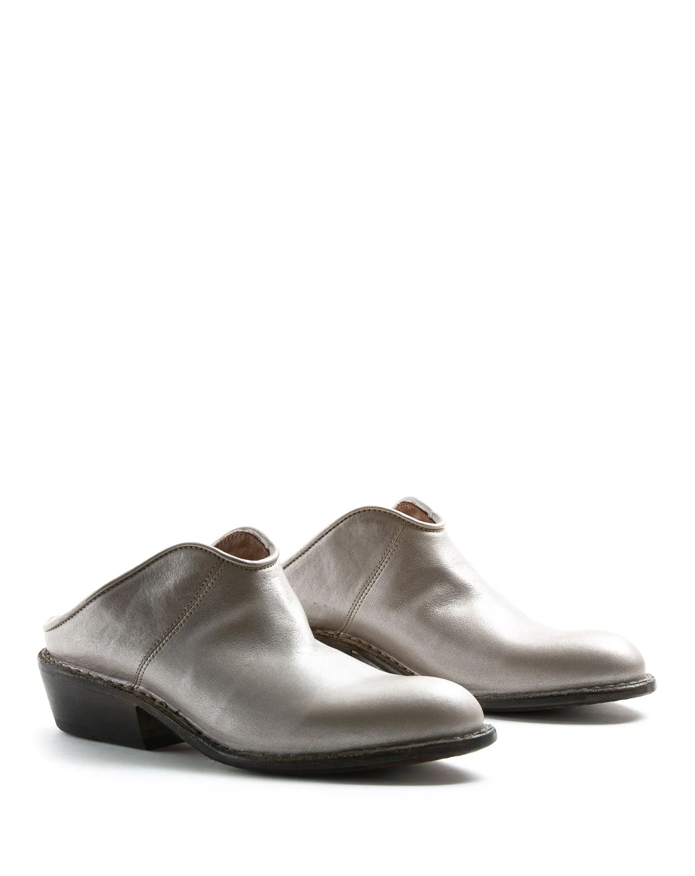 RENO Silver Leather Mules sold by Fiorentini + Baker product image thumbnail 2