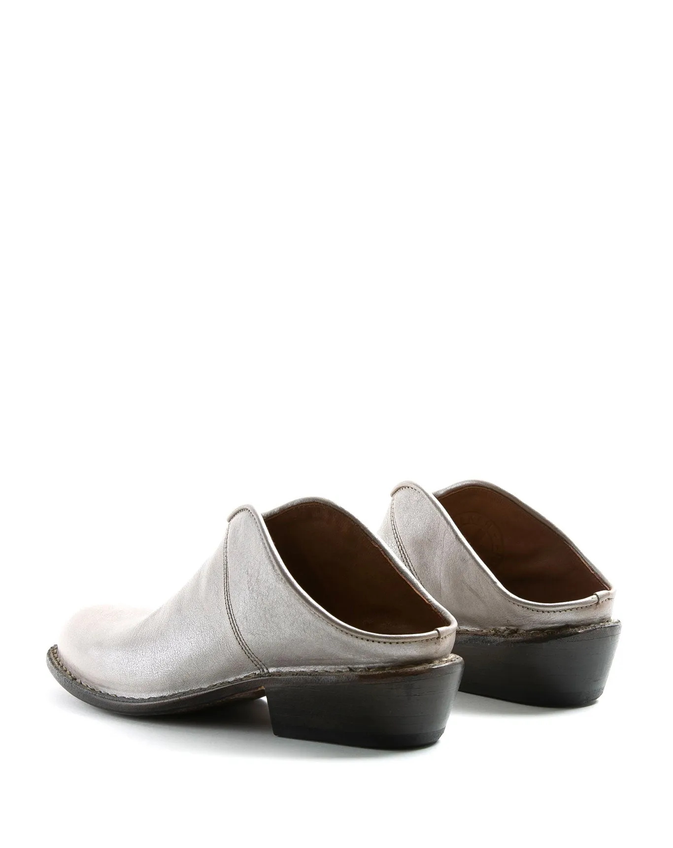 RENO Silver Leather Mules sold by Fiorentini + Baker product image thumbnail 3