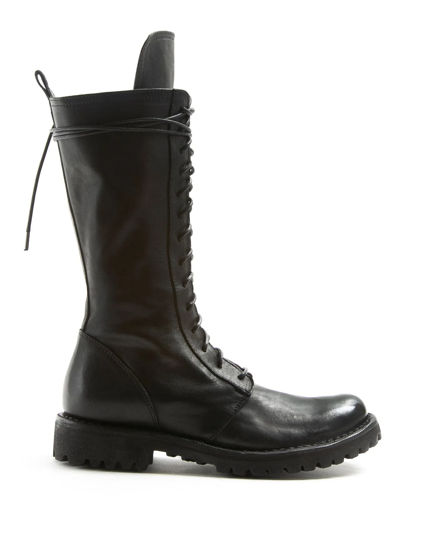 M-EGAN Black Leather Lace-up Boots sold by Fiorentini + Baker