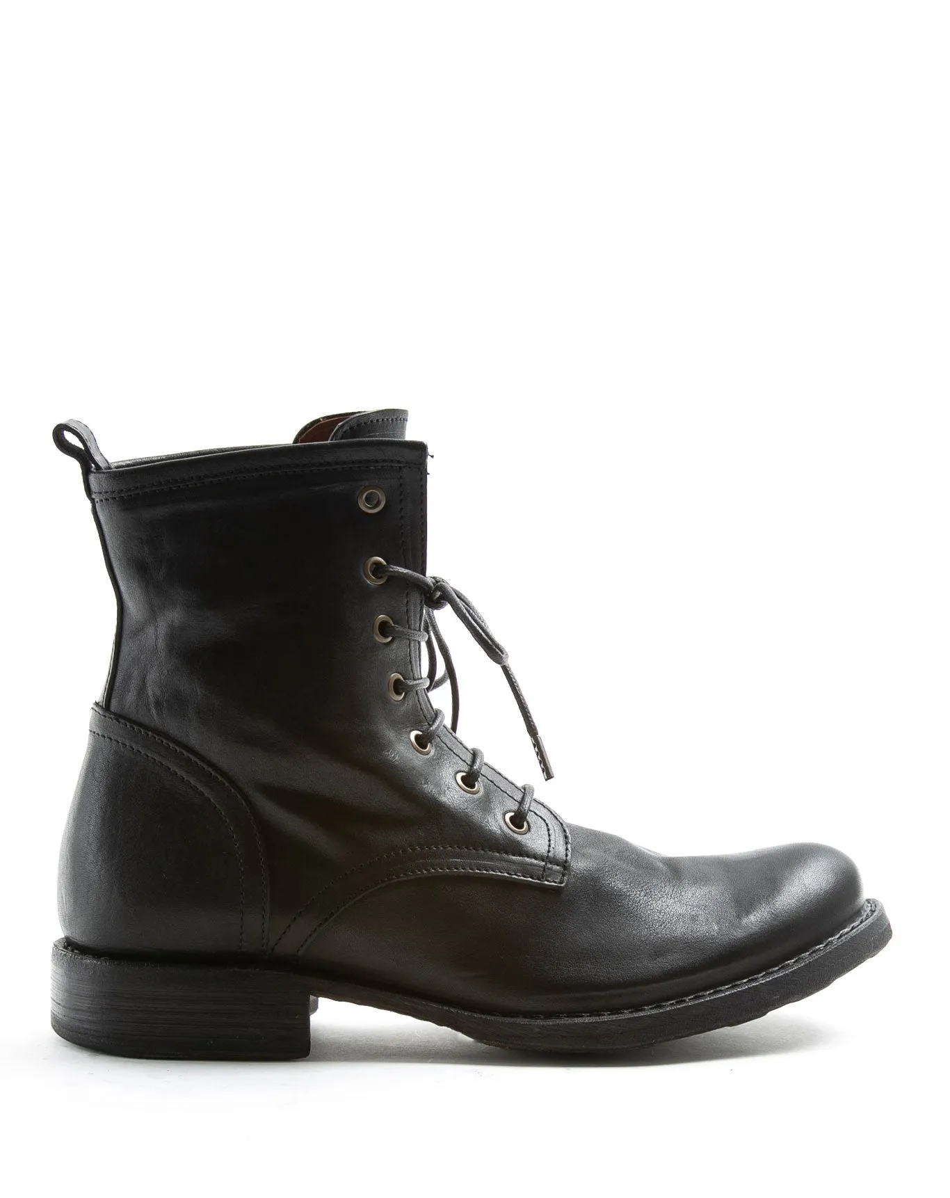 ELME Black Leather Lace-up Boots sold by Fiorentini + Baker
