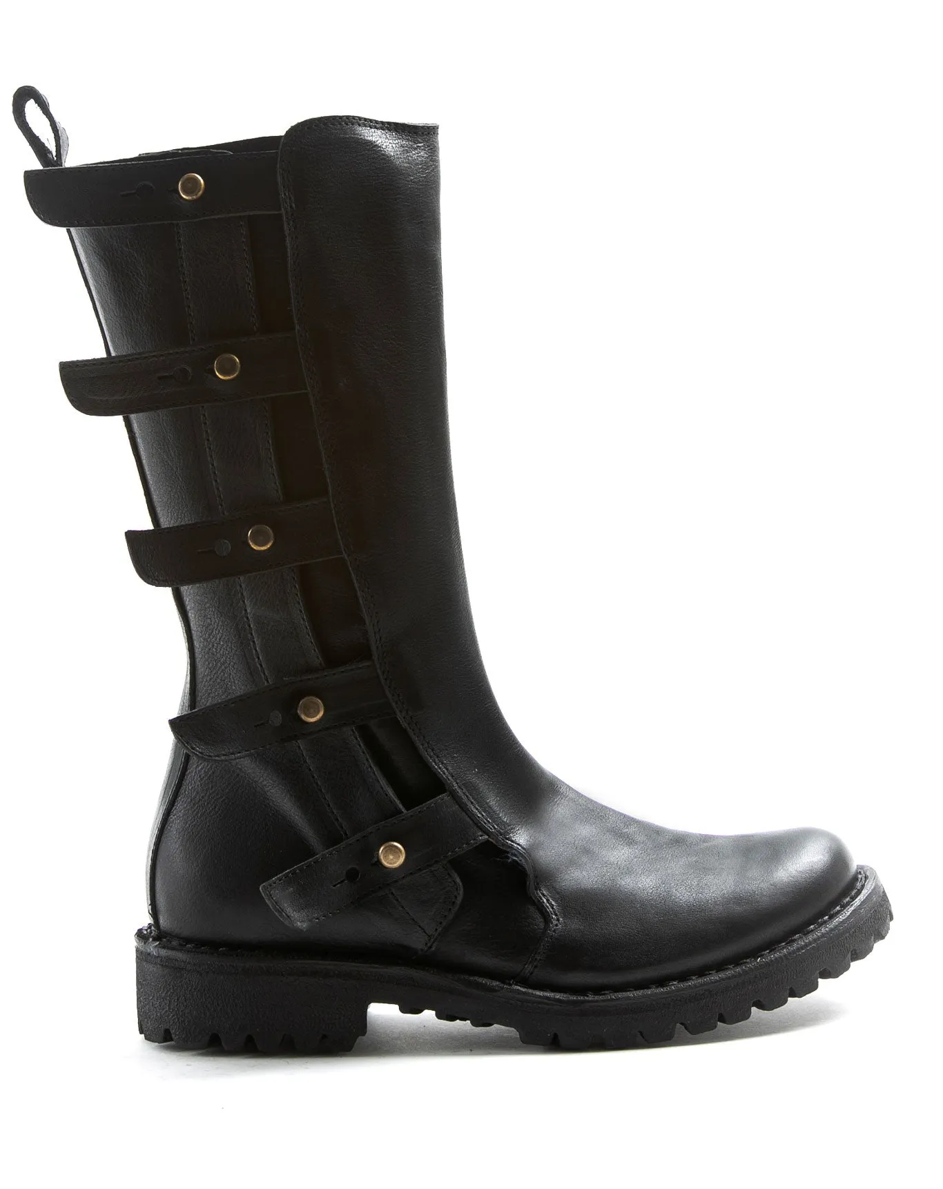 M-ECSTA Black Leather Boots sold by Fiorentini + Baker