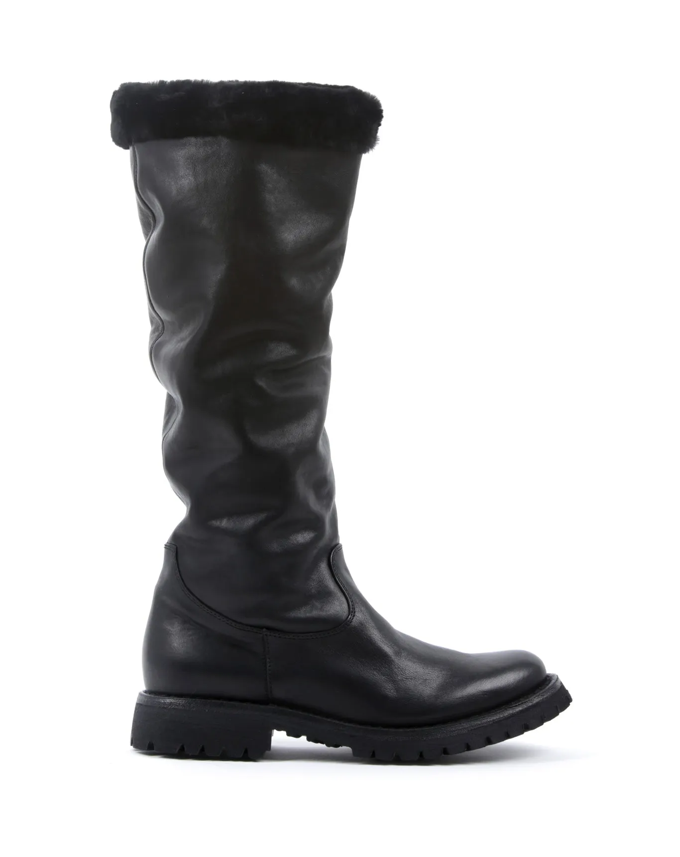 M-ELLMO Black Leather Tall Boots sold by Fiorentini + Baker