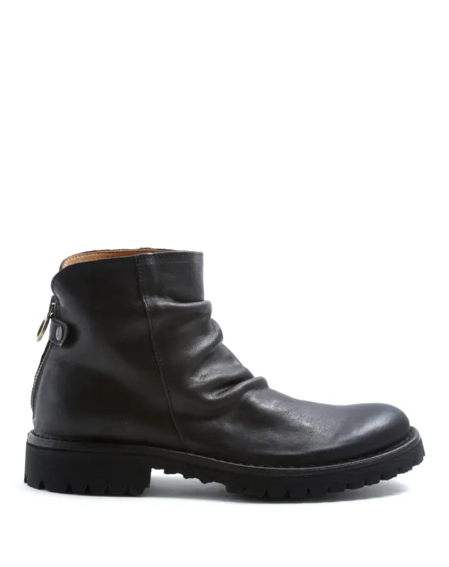 M-ELINA Black Leather Boots sold by Fiorentini + Baker