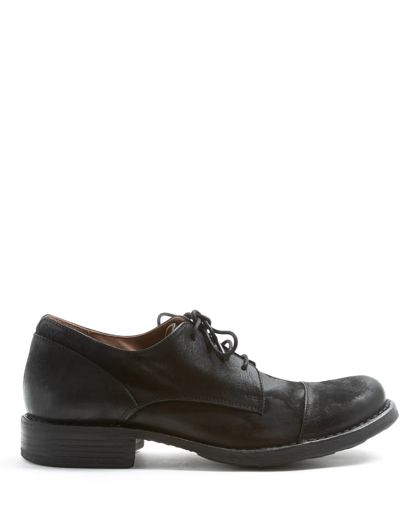 ENEI Black Leather Derby Shoes sold by Fiorentini + Baker