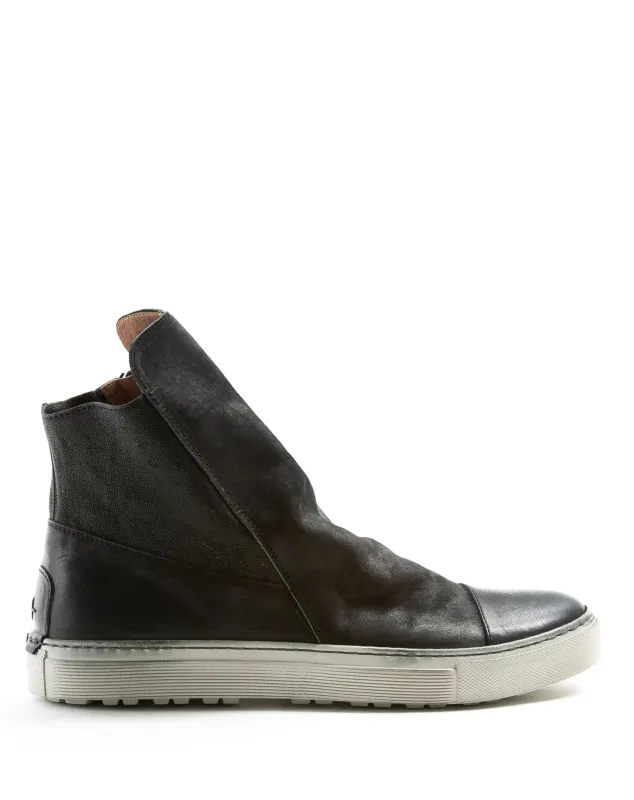 BRET Black Leather Sneaker Boots made by Fiorentini + Baker