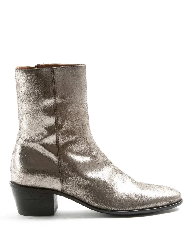 MATT Silver Leather Boots sold by Fiorentini + Baker