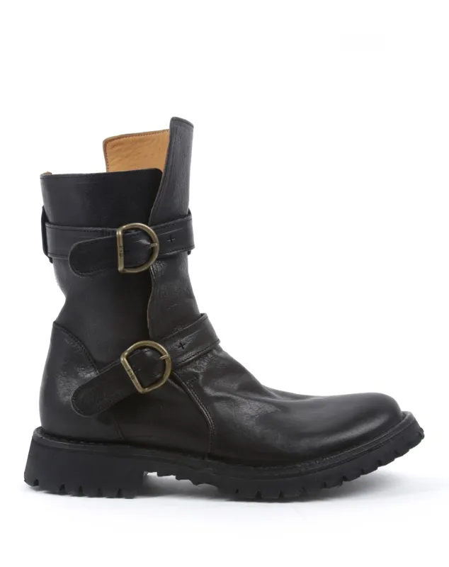 M-713 Black Leather Boots made by Fiorentini + Baker
