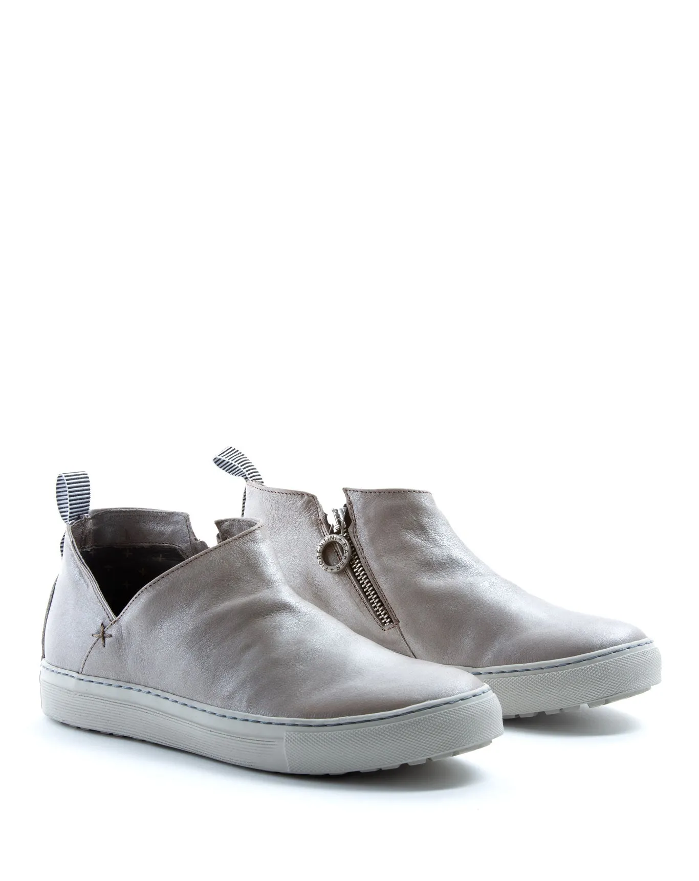 BRIE Silver Leather Sneakers sold by Fiorentini + Baker product image thumbnail 2
