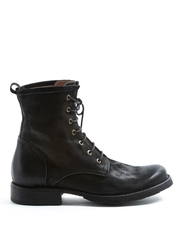 ELME Black Leather Lace-up Boots sold by Fiorentini + Baker