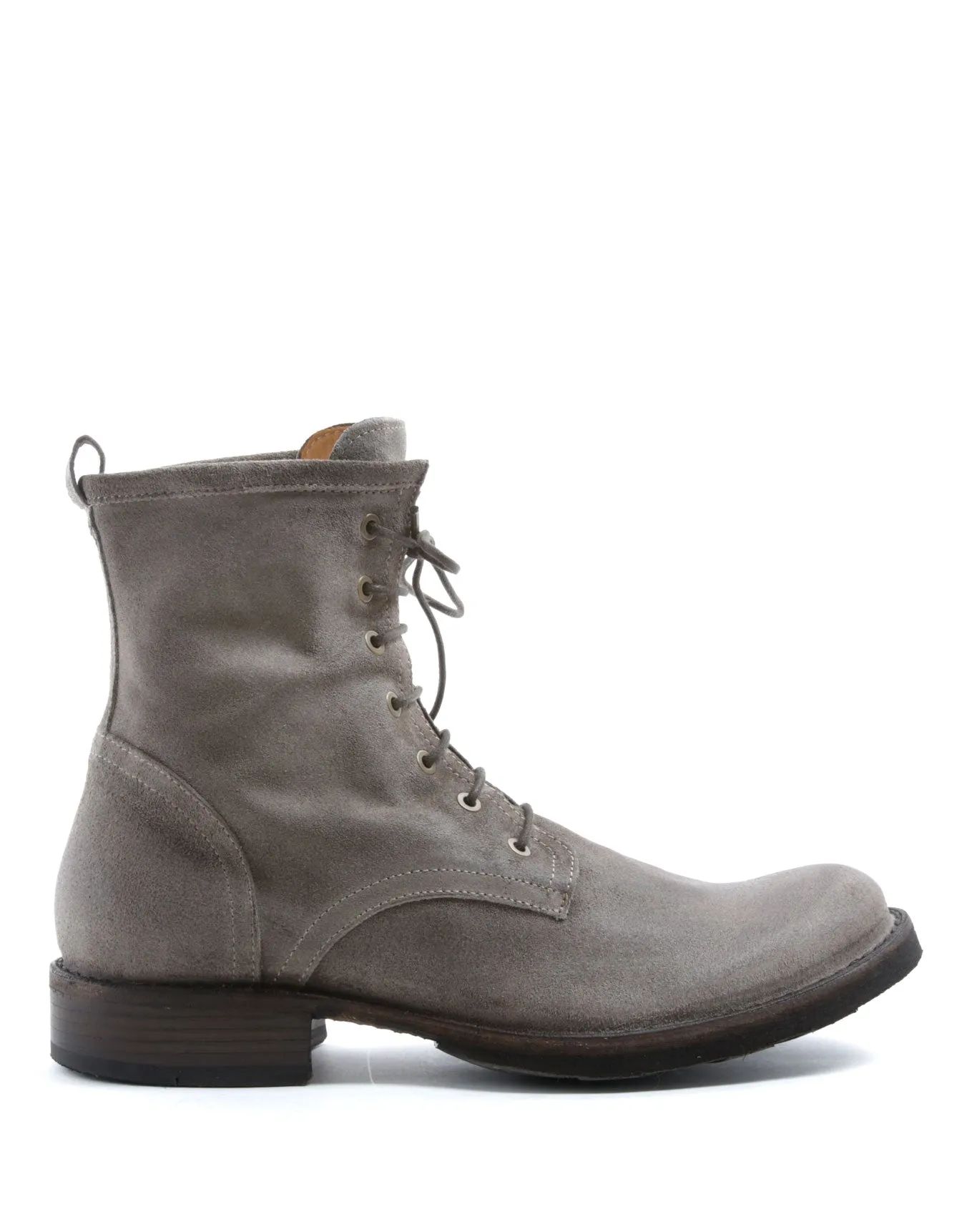 ELME Taupe Suede Lace-up Boots sold by Fiorentini + Baker