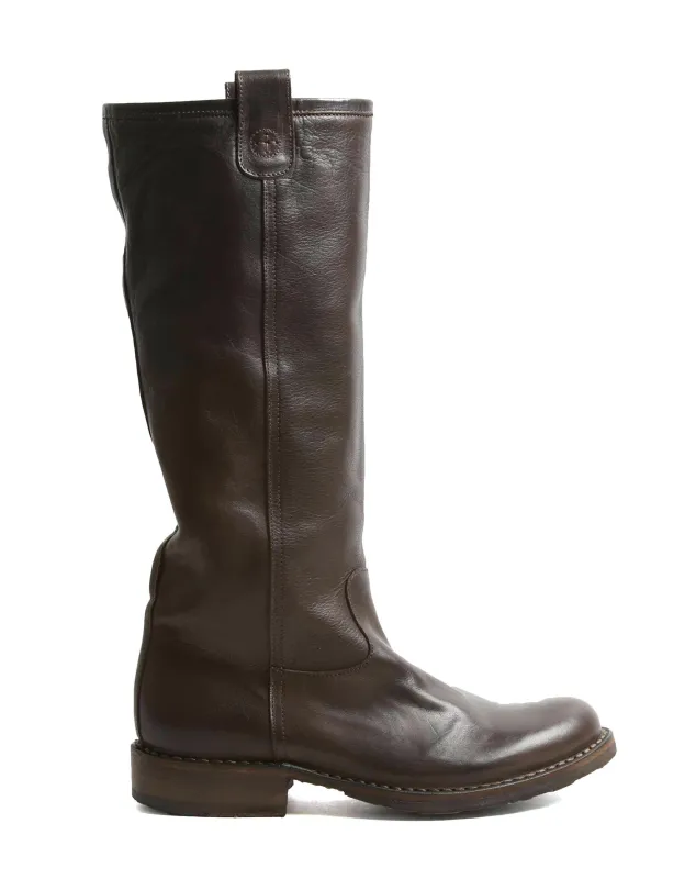EFFIE Brown Leather Tall Boots sold by Fiorentini + Baker