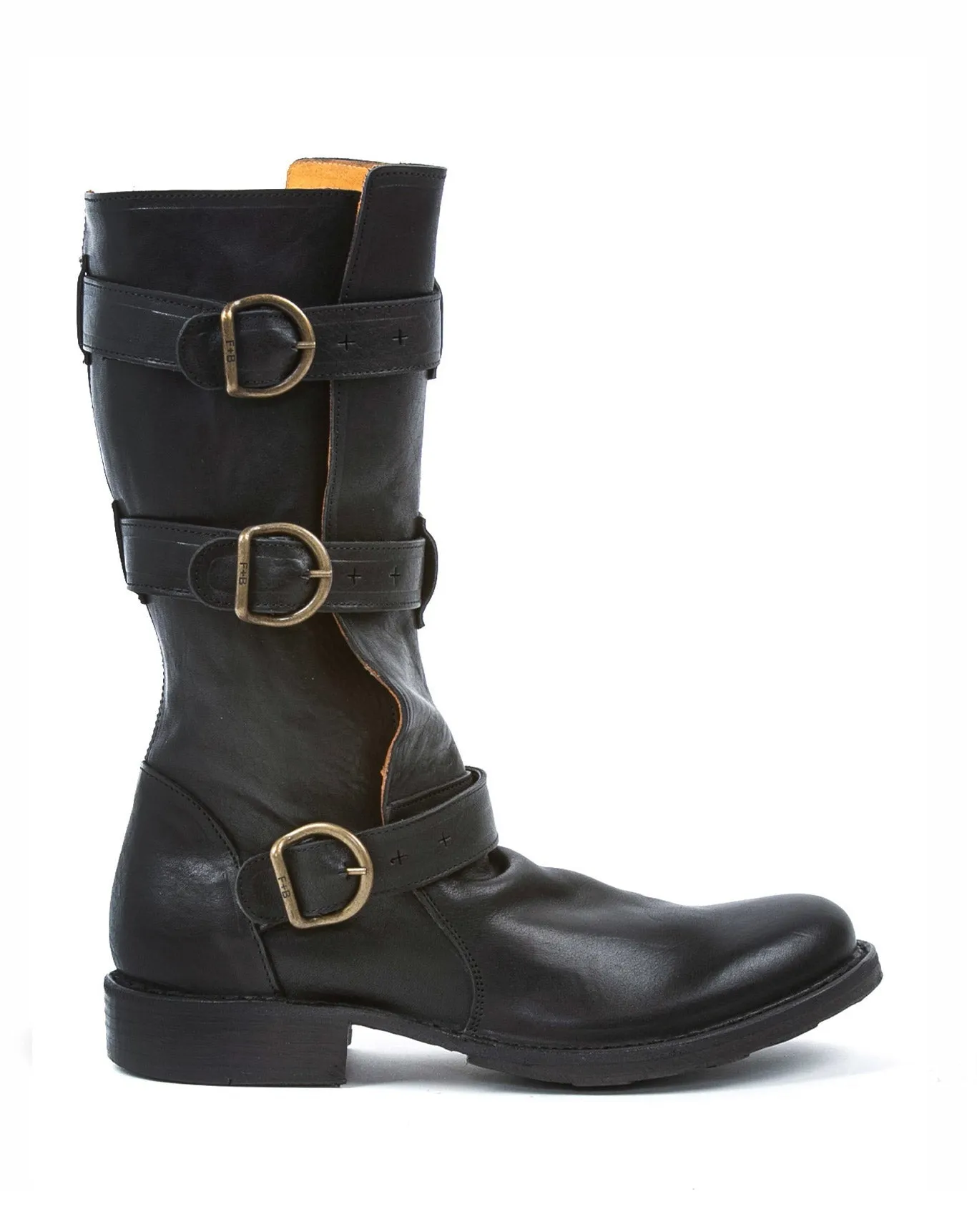 7040 Black Leather Boots sold by Fiorentini + Baker