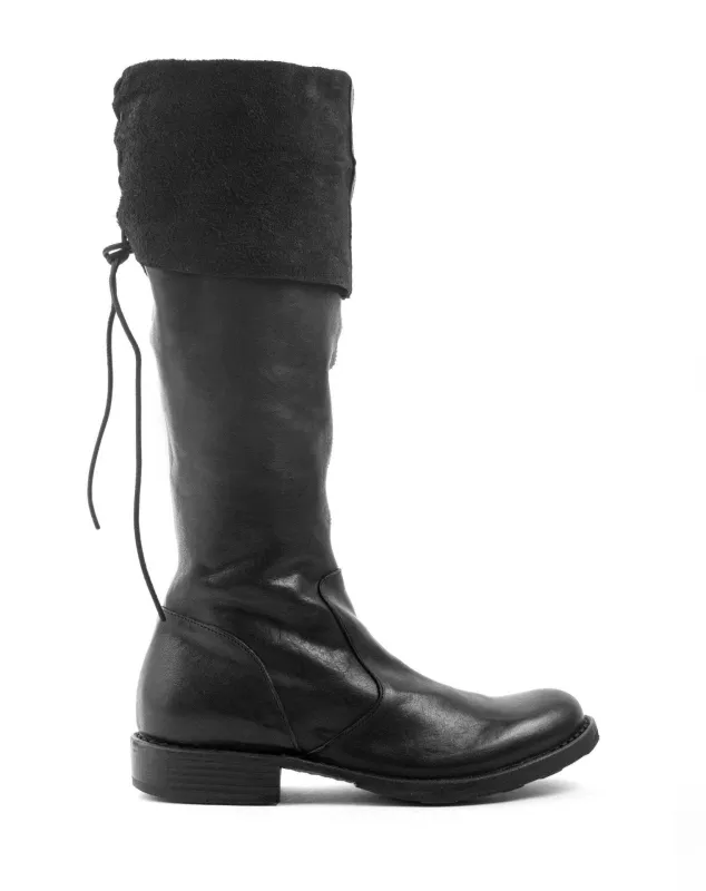 705 Black Leather Tall Boots sold by Fiorentini + Baker