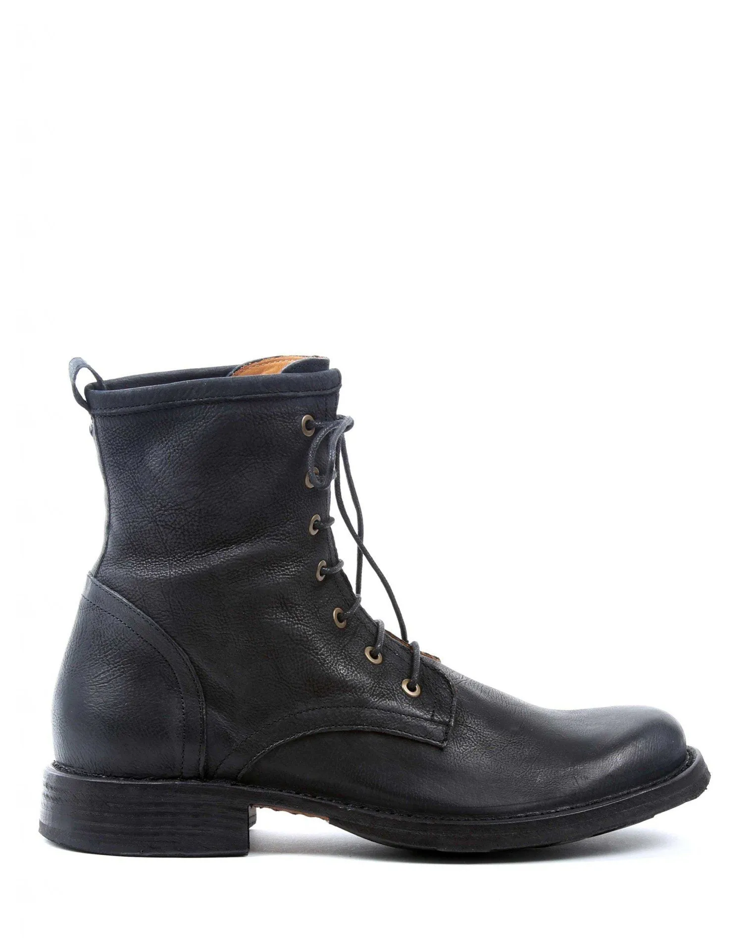 ELME Black Leather Lace-up Boots sold by Fiorentini + Baker