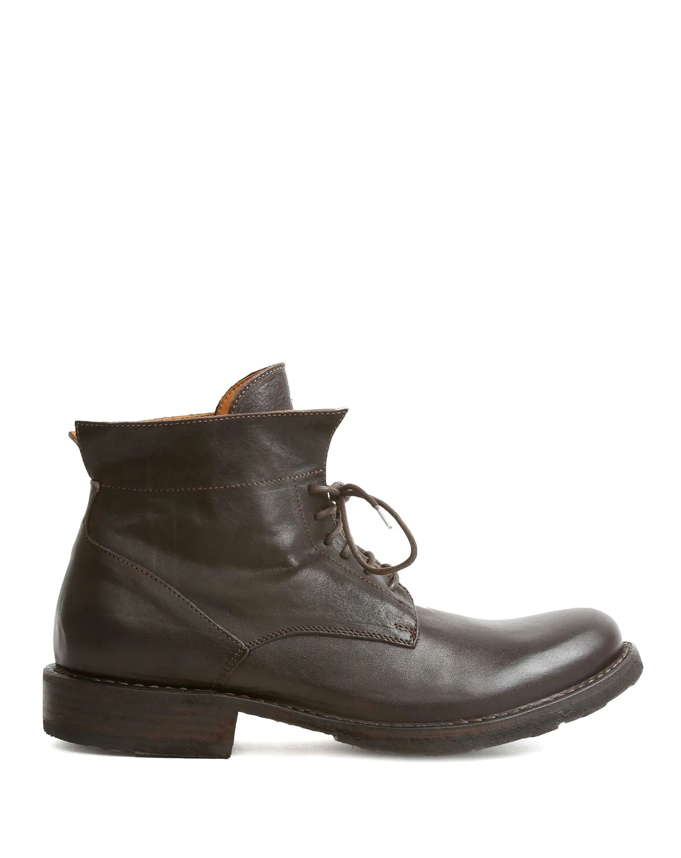 745 Brown Leather Lace-up Boots sold by Fiorentini + Baker