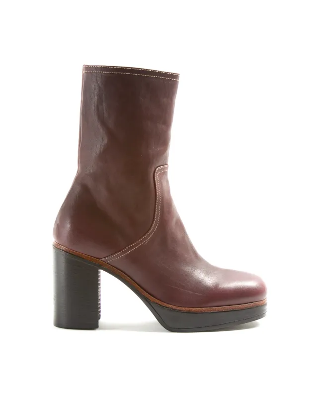LUV Burgundy Leather Boots made by Fiorentini + Baker