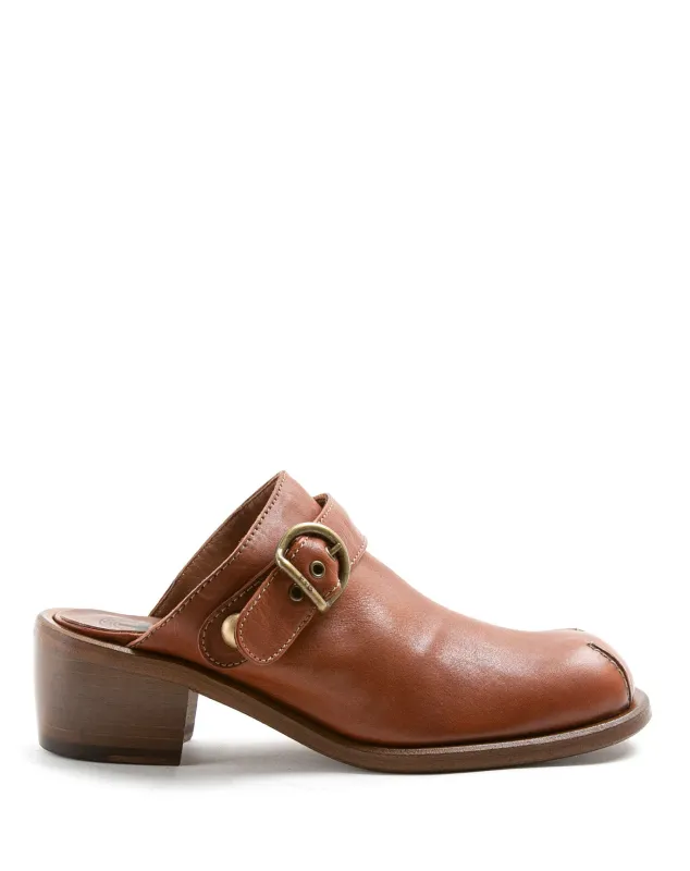 MINT Brown Leather Clogs made by Fiorentini + Baker