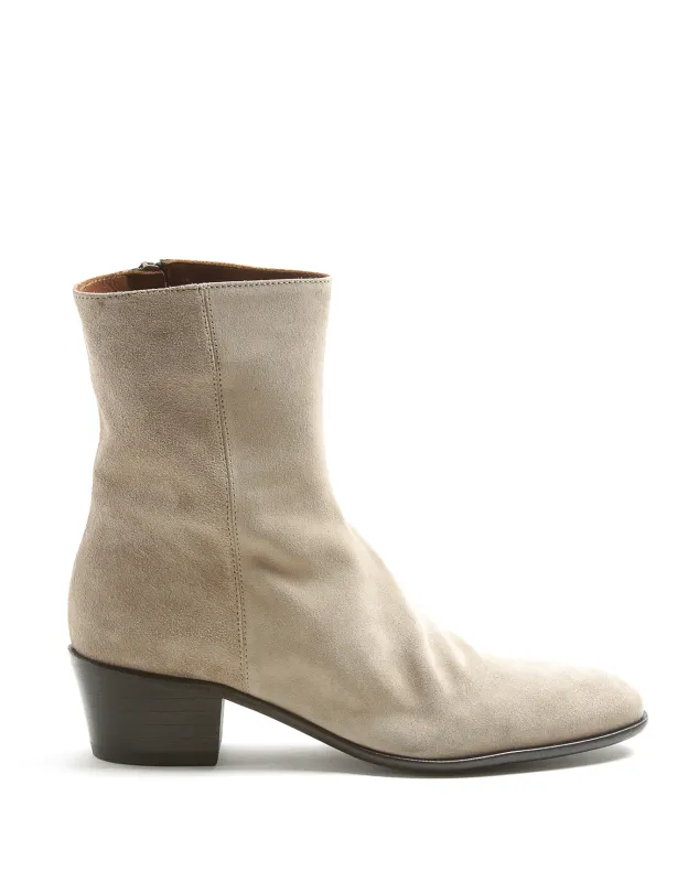 MATT Light Beige Suede Boots made by Fiorentini + Baker