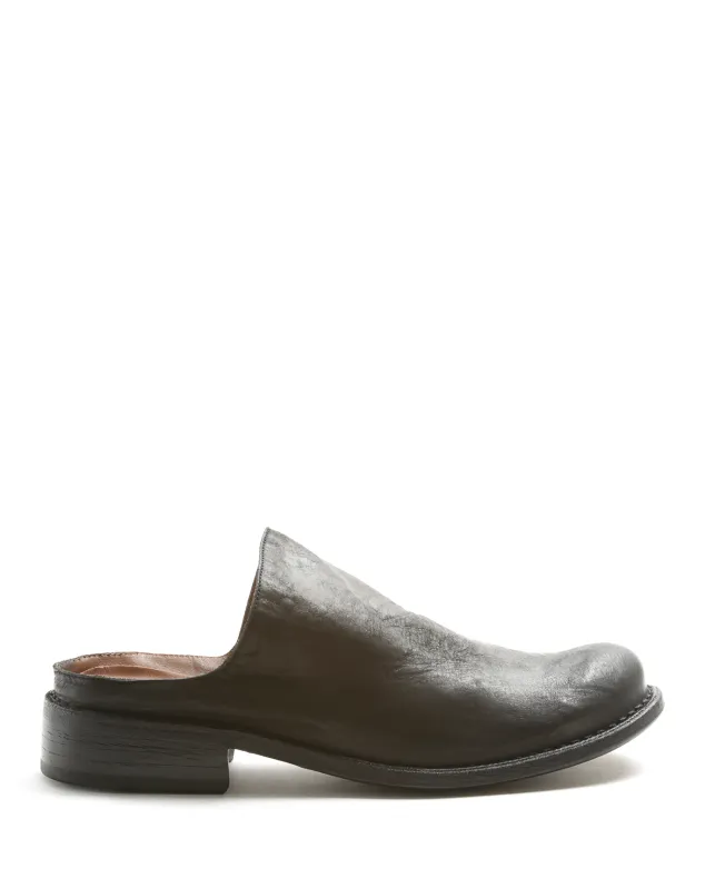 FREYO Black Leather Mules made by Fiorentini + Baker