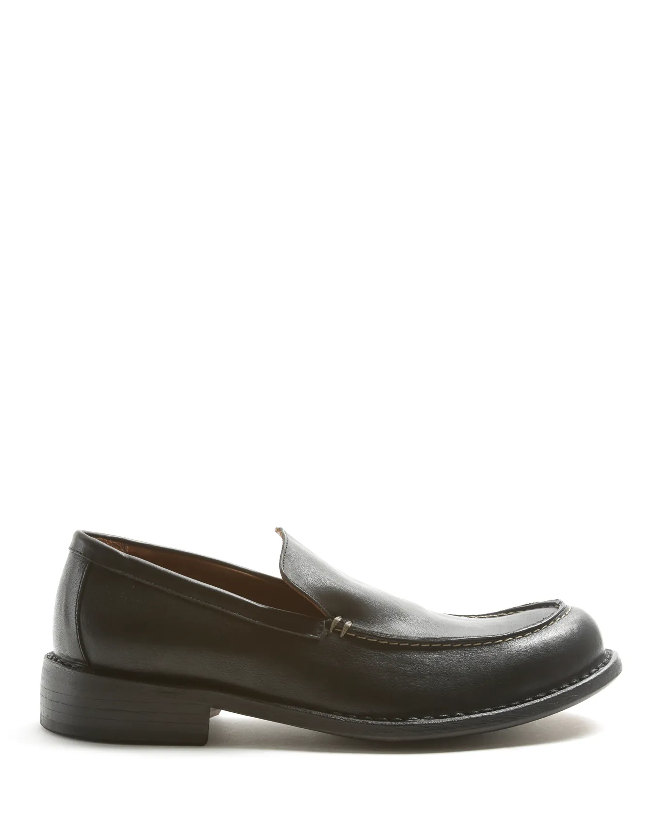FELLA Black Leather Loafers sold by Fiorentini + Baker