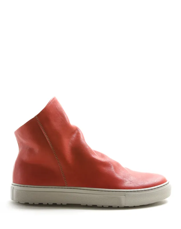 BIEL Red Leather Sneaker Boots made by Fiorentini + Baker