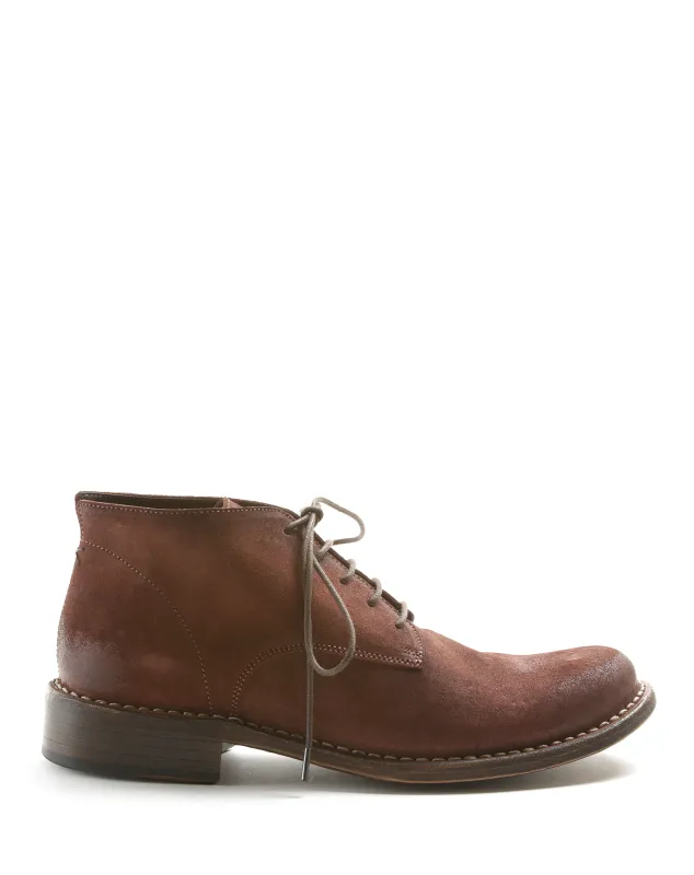 FEDD Bordeaux crust leather lace-up boots made by Fiorentini + Baker