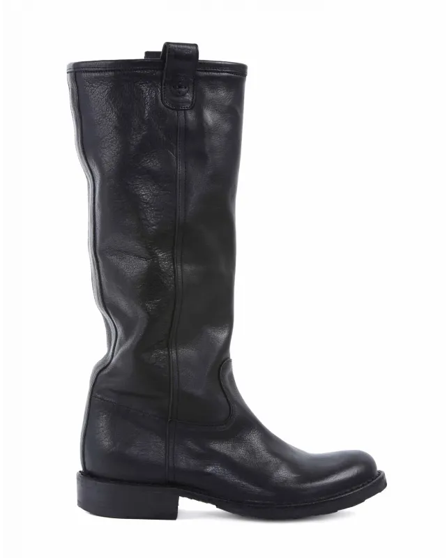 EFFIE Black Leather Tall Boots made by Fiorentini + Baker