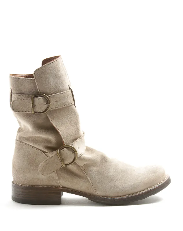 713 Light Beige Suede Boots made by Fiorentini + Baker