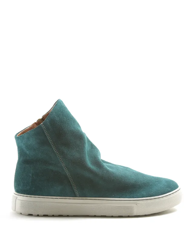 BIEL Petrol Suede Sneaker Boots made by Fiorentini + Baker