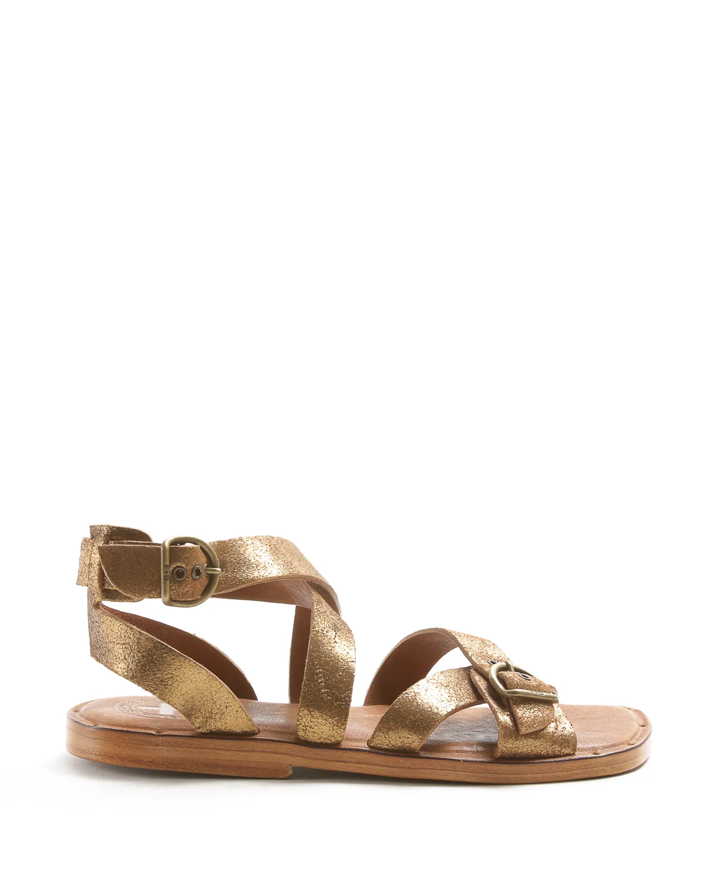 ZIVA Gold Leather Sandals sold by Fiorentini + Baker