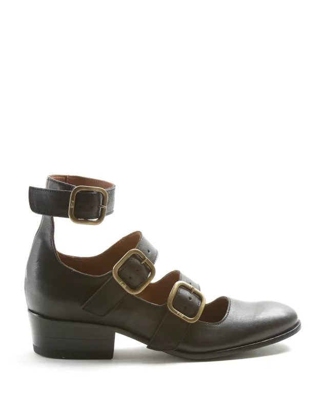 CLARY Black Leather Shoes made by Fiorentini + Baker