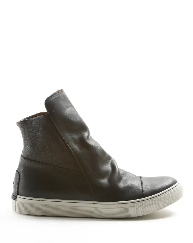 BRET Black Leather Sneaker Boots made by Fiorentini + Baker