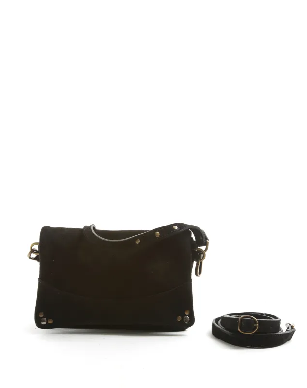 RENEE Black Suede Bag made by Fiorentini + Baker