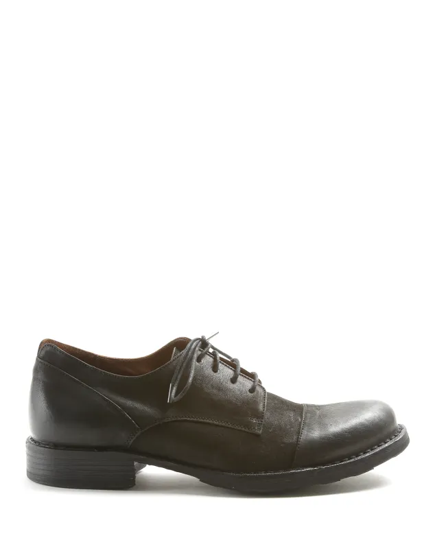 ENEI Black Leather Derby Shoes made by Fiorentini + Baker