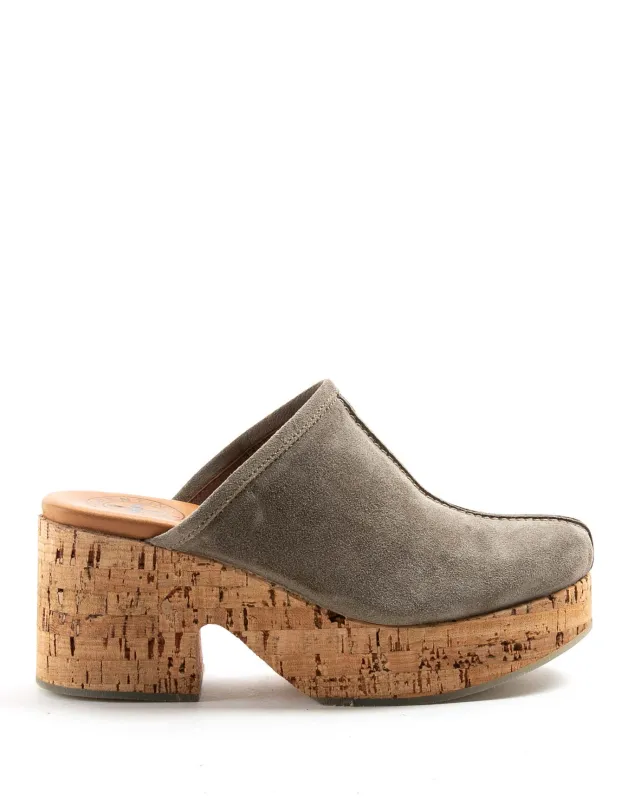 DORE Grey Suede Clogs made by Fiorentini + Baker