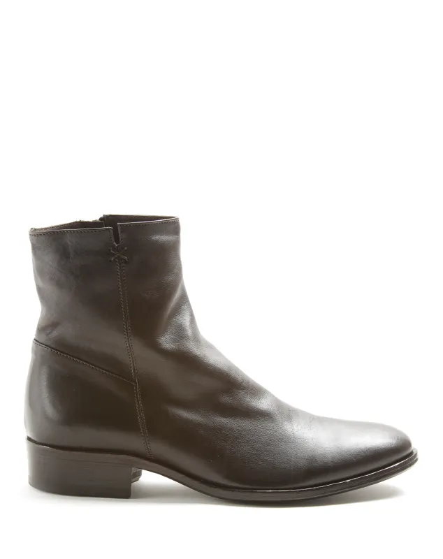 CALE Dark Brown Leather Boots made by Fiorentini + Baker