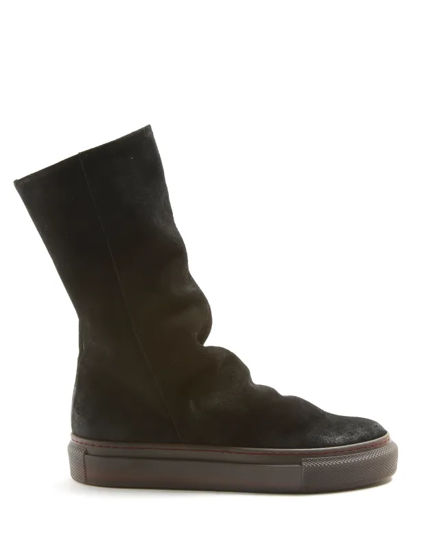 BULLA Black Suede Sneaker Boots made by Fiorentini + Baker
