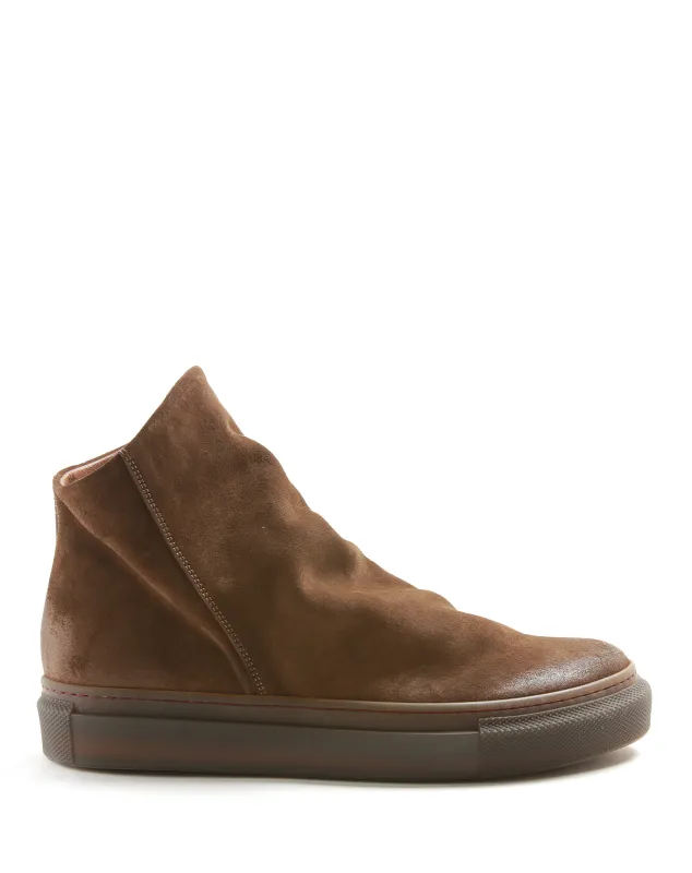 BUELL Mid Brown Suede Sneaker Boots made by Fiorentini + Baker
