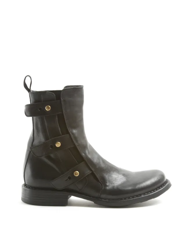 ERNA Black Leather Boots made by Fiorentini + Baker