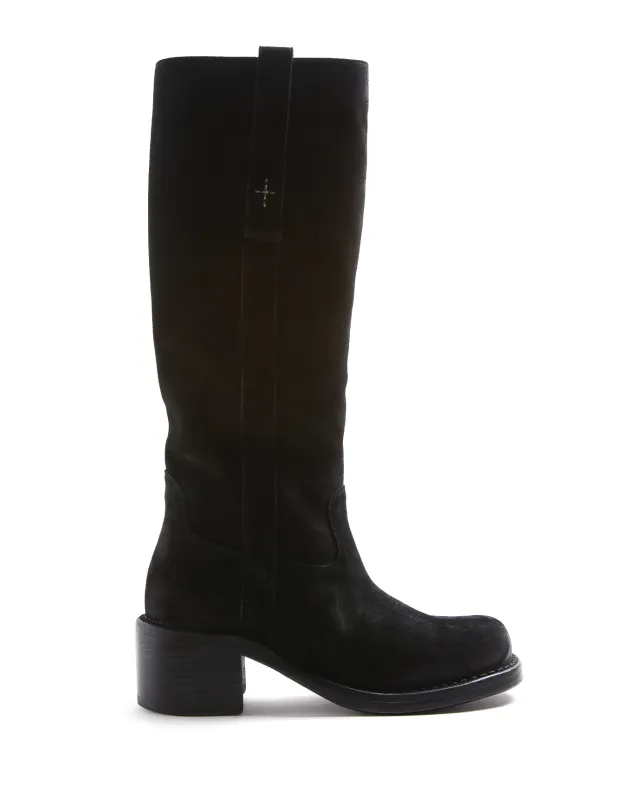 MABEL Black Suede Boot made by Fiorentini + Baker