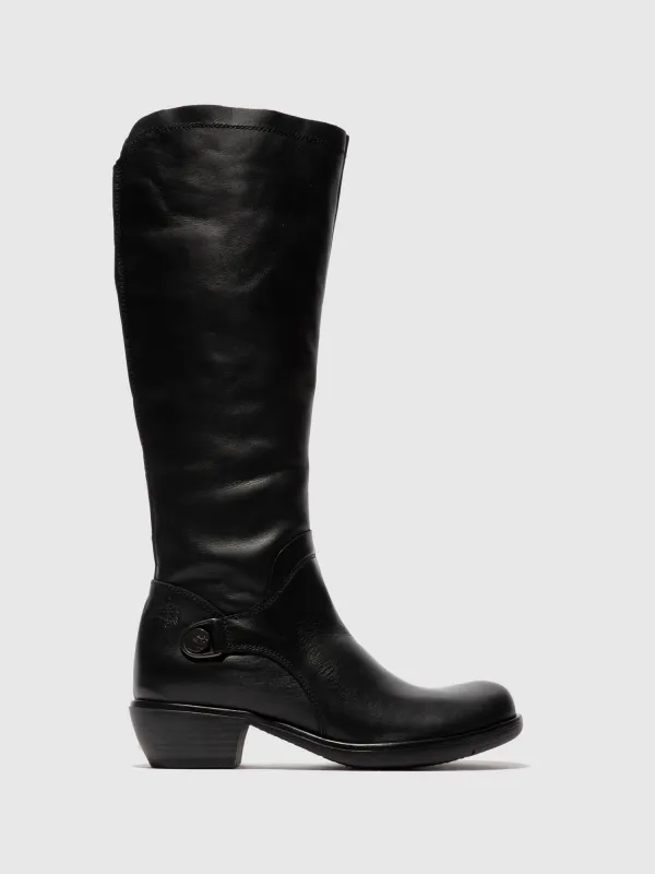 Zip Up Boots MISTRY BLACK made by Fly London