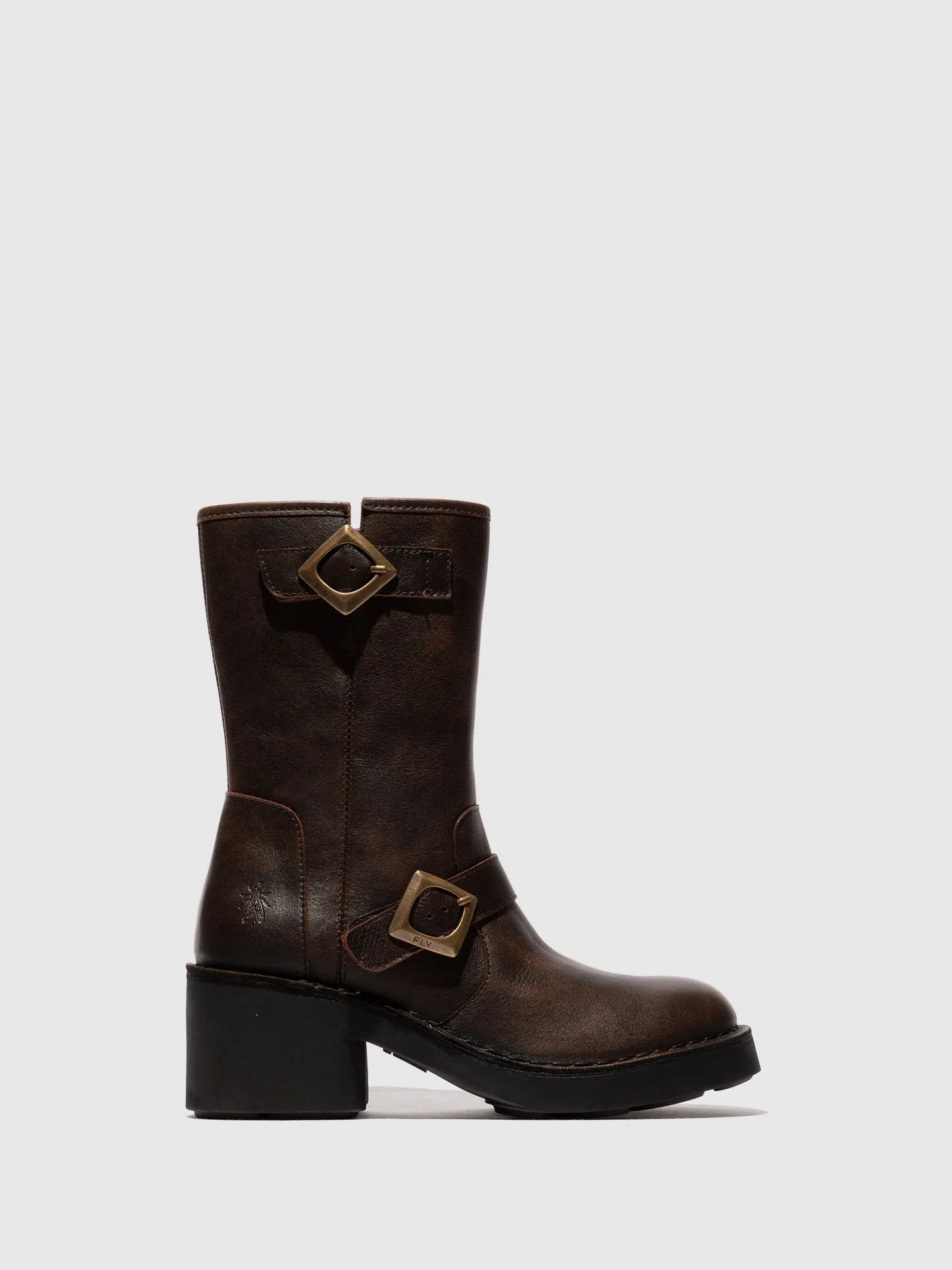 Zip Up Ankle Boots NATY192FLY DK. BROWN sold by Fly London