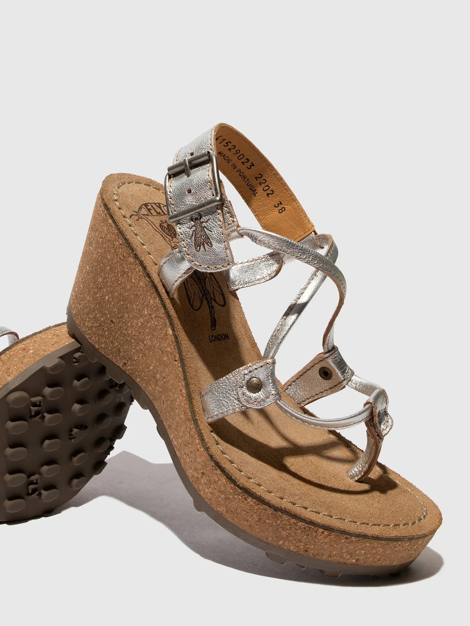 T-Strap Sandals GOSH SILVER sold by Fly London product image thumbnail 4