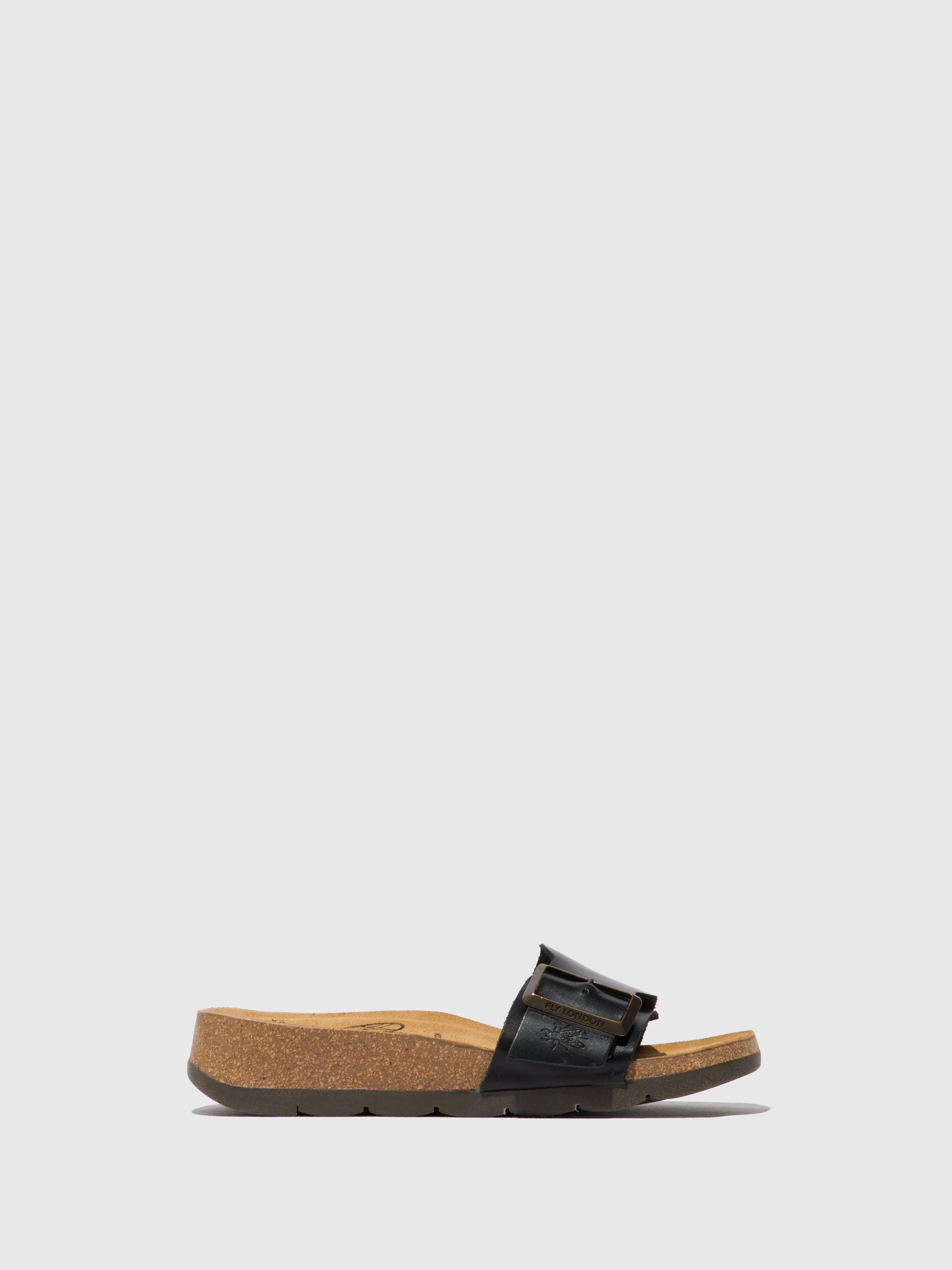 Open Toe Mules CARB851FLY BLACK sold by Fly London