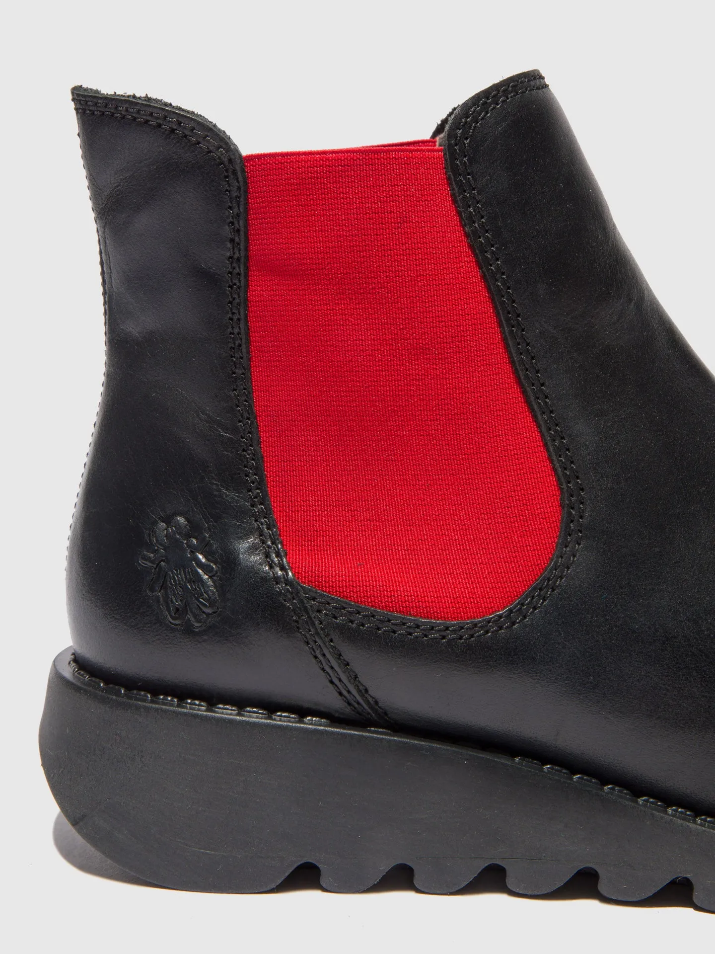 Chelsea Ankle Boots SALV RUG BLACK (RED ELASTIC) sold by Fly London product image thumbnail 4