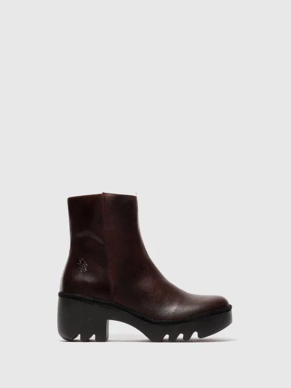 Zip Up Ankle Boots TOOR513FLY WINE sold by Fly London