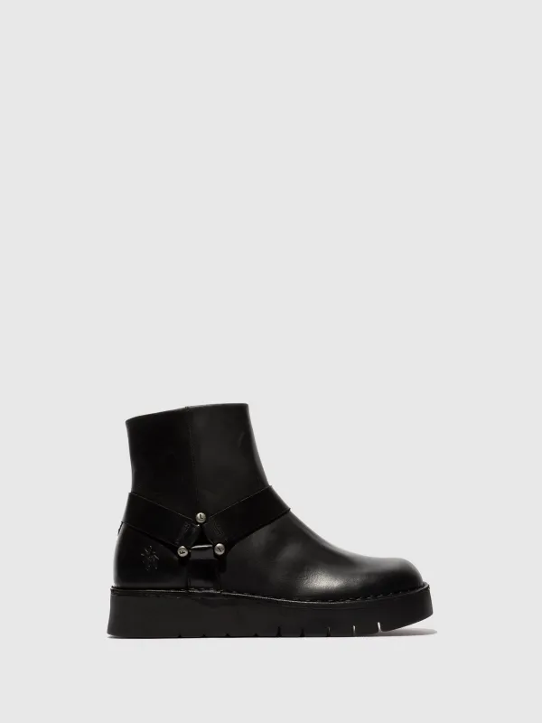 Zip Up Ankle Boots REWI197FLY BLACK sold by Fly London